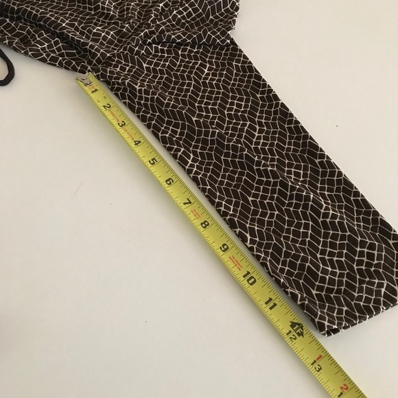 City Triangles M Wrap Dress Fit & Flare Midi 3/4 Sleeve Stretch Office Brown Cas - Picture 6 of 8